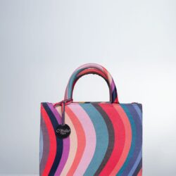 Ella Midi Tote – Multicolour Genuine Leather