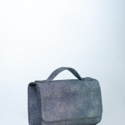 Maya Leather Clutch -Blue