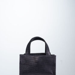 Ella Micro Tote - Dark Grey Textured Leather