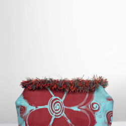 Nadira Adire Clutch - Teal and Wine