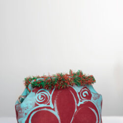 Nadira Mini Clutch - Teal and Wine