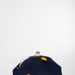 DD14 Aso Oke Clutch - Black Yellow Tassles