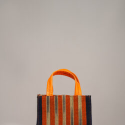 Ella Micro Tote – Aso Oke Leather Bag