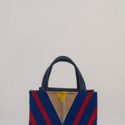 Ella Micro Tote – Aso Oke Leather Bag