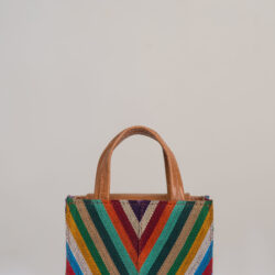 Ella Micro Tote – Aso Oke Leather Bag