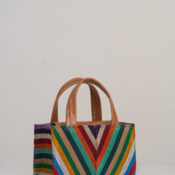 Ella Micro Tote – Aso Oke Leather Bag