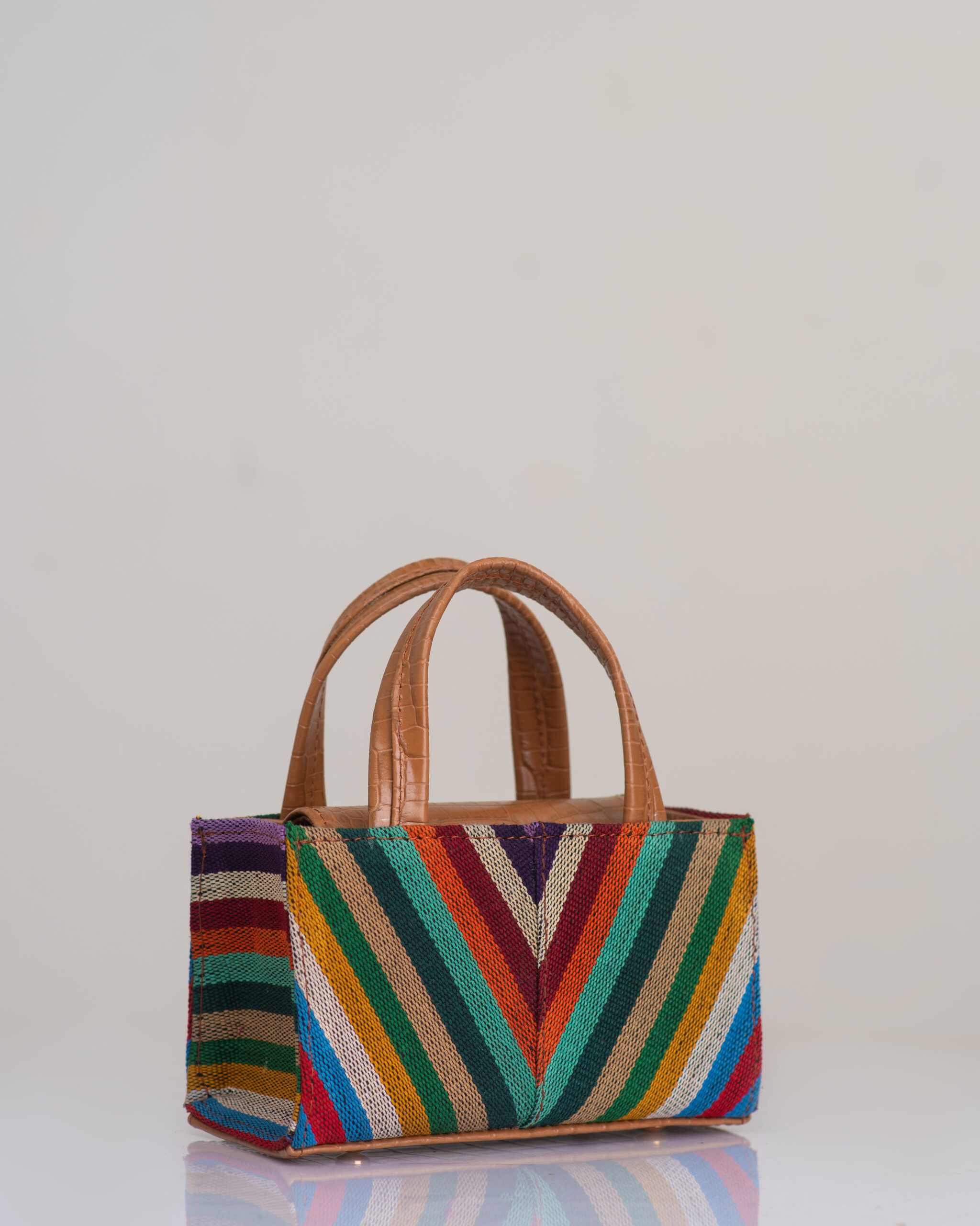 Ella Micro Tote – Aso Oke Leather Bag Ella Micro Tote – Aso Oke Leather Bag