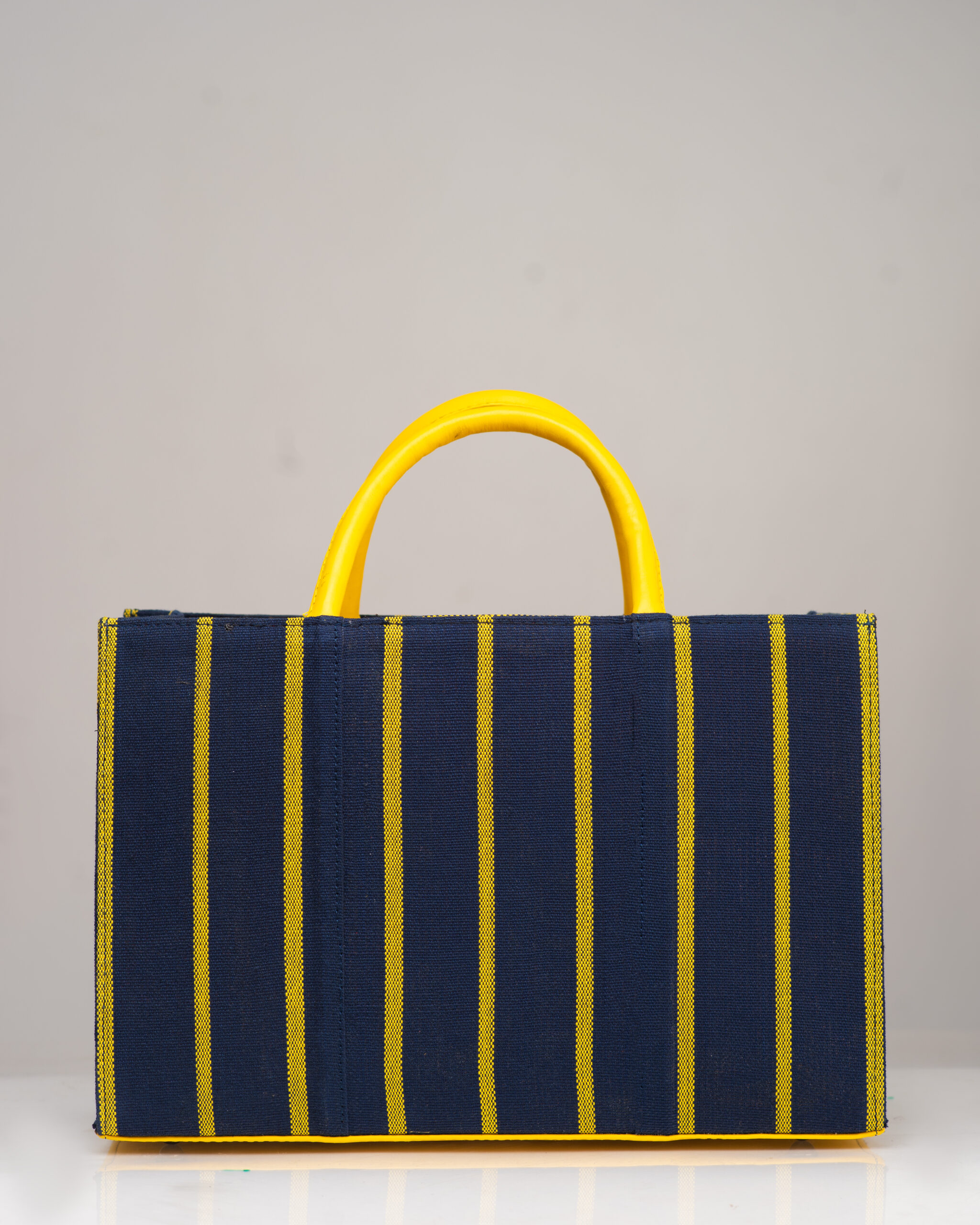 Ella Maxi Tote – Leather & Aso Oke Work Bag (Blue and Yellow) Ella Maxi Tote – Leather & Aso Oke Work Bag (Blue and Yellow)