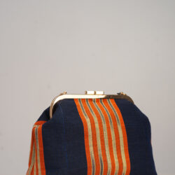 Mila Oversized Aso Oke Clutch - Orange & Blue