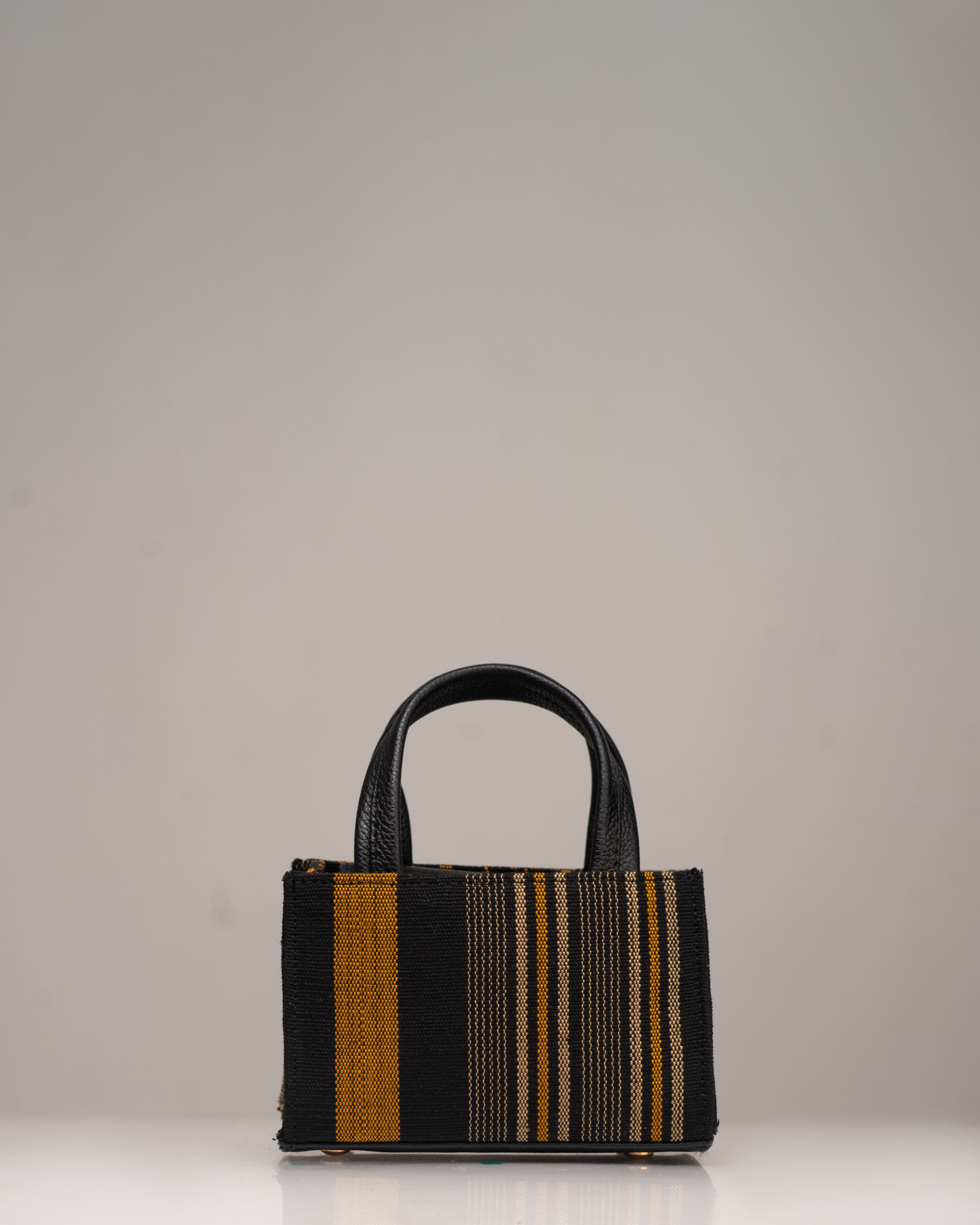 Ella Micro Tote in Black & Gold Aso Oke Ella Micro Tote in Black & Gold Aso Oke