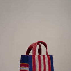 Ella Micro Tote in Purple & Black Aso Oke