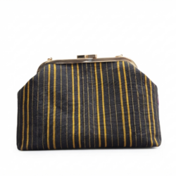 Mila Oversized Aso Oke Clutch - Coffee