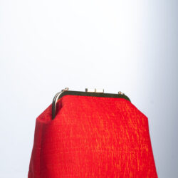 Mila Oversized Clutch - Red Sarki Fabric