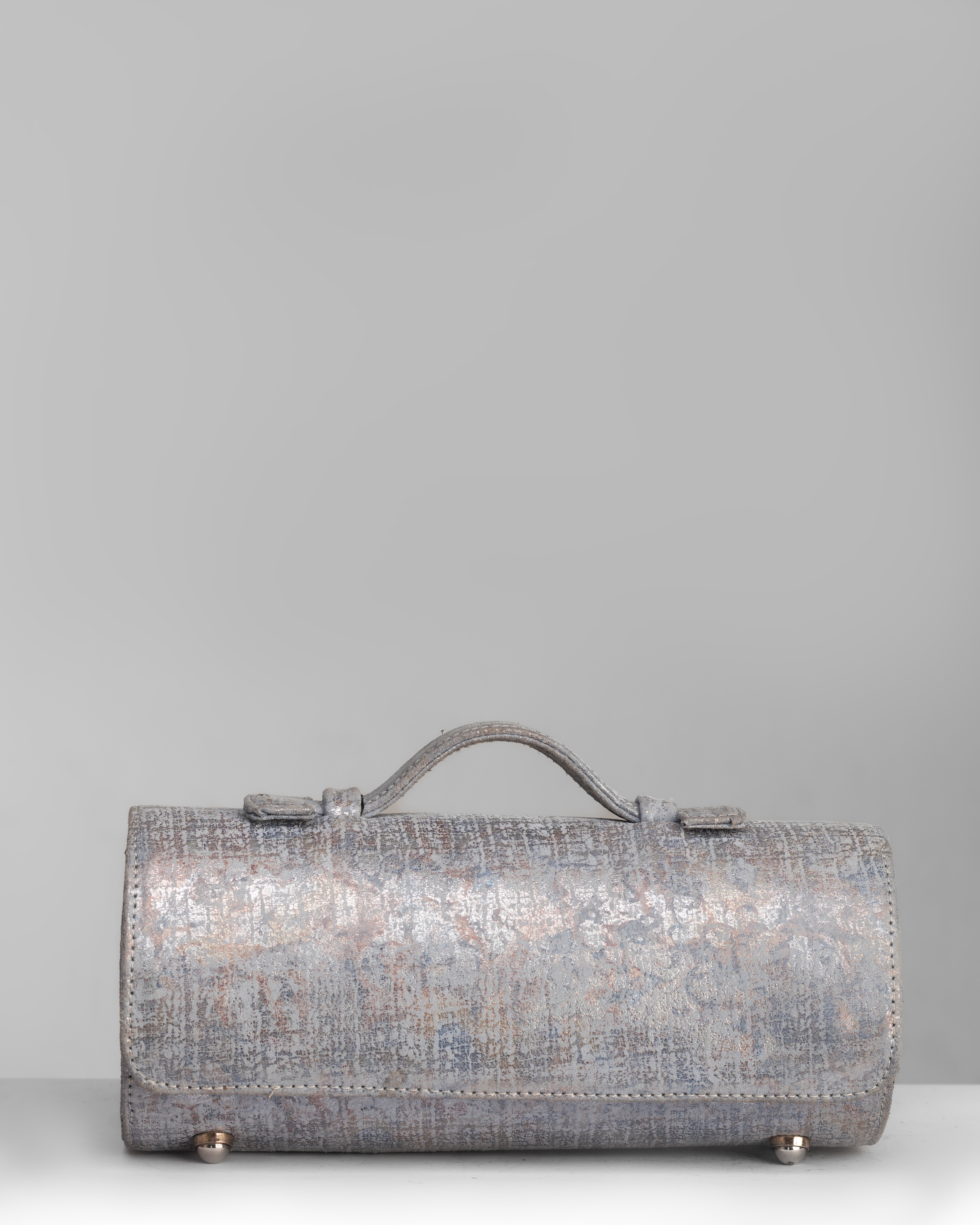 Julia Fold Classic Bag — Metallic Powdered Blue Julia Fold Classic Bag — Metallic Powdered Blue