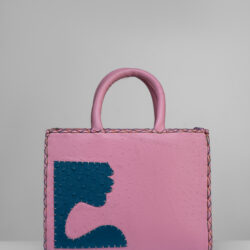 Ella Midi Tote -  Soft Pastel Pink Leather Tote