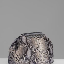 The Lima Clutch – Metallic Snake Print Leather