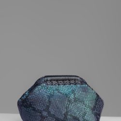 The Lima Clutch - Metallic Blue